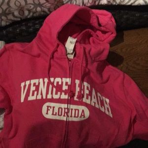 Venice Beach FL hooded zip-up